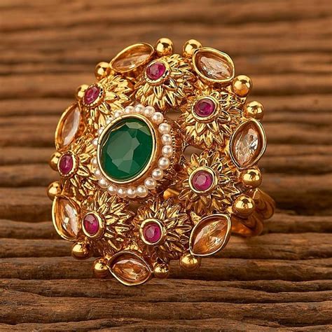 Indian Finger Ring Indian Rings Gold Ring Indian Jewelry Pakistani