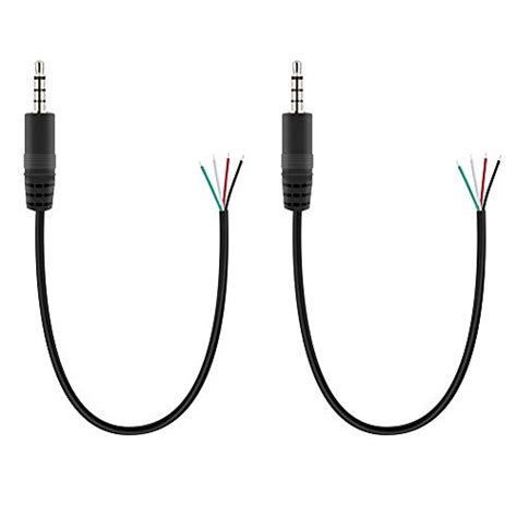 4 pole headphone jack wiring diagram. Ancable Replacement 4-Pack TRRS Male Plug 4 Pole 1/8″ 3.5mm Solder Type DIY Audio Cable ...