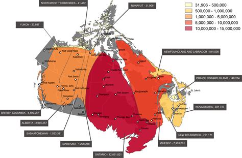Canada Mapped By Population