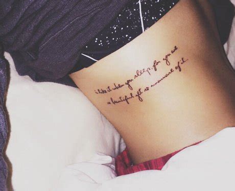breakdown but you gotta be there for me too. 21+ Stunning Lyric Tattoos Will Have You Running To The ...