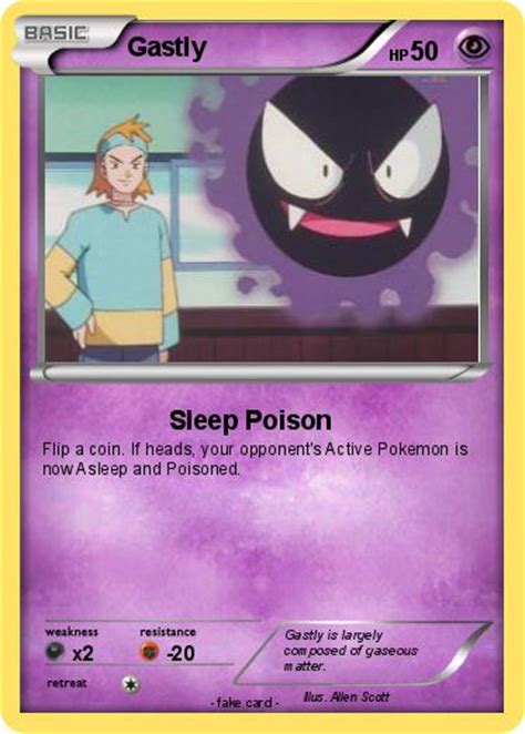 Gengar, haunter & ghastly tag team metal pokemon card. Pokémon Gastly 188 188 - Sleep Poison - My Pokemon Card