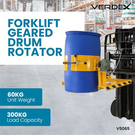 Forklift Geared Drum Rotator Verdex Equipment