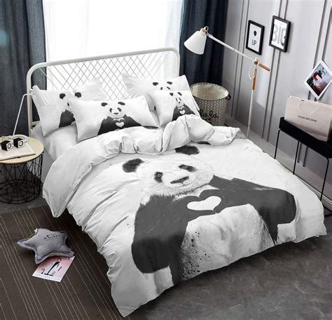 Panda Bed Sheets Duvet Cover Bedding Sets Homefavo