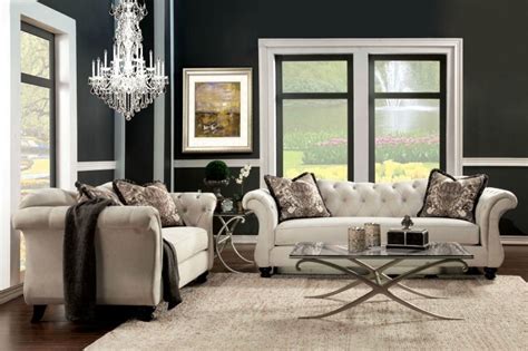 Dallas Designer Furniture Antoinette Living Room Set In Beige