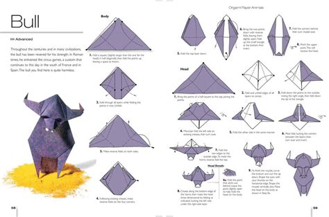 Cool Bull Origami Diagram | Origami diagrams, Origami ...