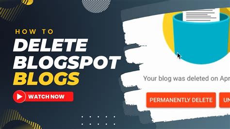 How To Delete Blogspot Blog Or Website Permanently Google Blogger Tutorial Youtube
