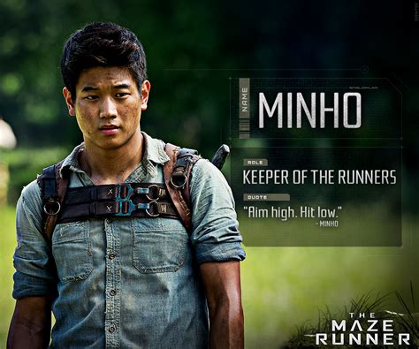 And minho and their reactions to various situations. There's no better shank to have your back in the maze ...