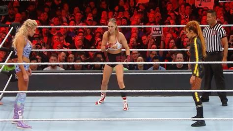 ronda rousey vs charlotte vs becky lynch wrestlemania 35 youtube