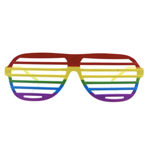 Gay Pride Rainbow Shutter Shade Glasses Uk