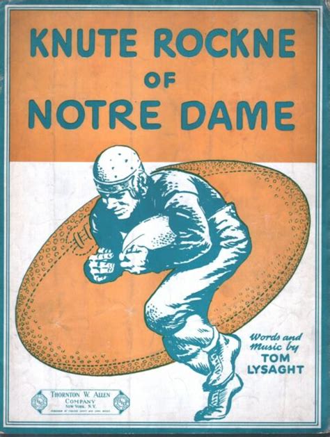 Knute Rockne Of Notre Dame 1938 Sheet Music Ebay