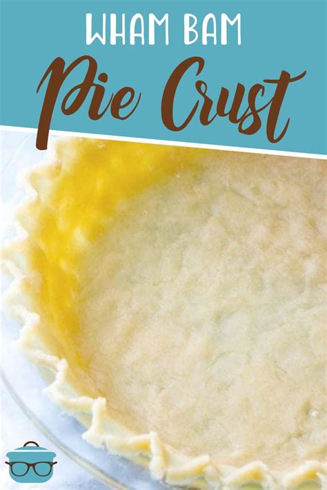 A Pie Crust In A Glass Dish With The Words When Bam Pie Crust