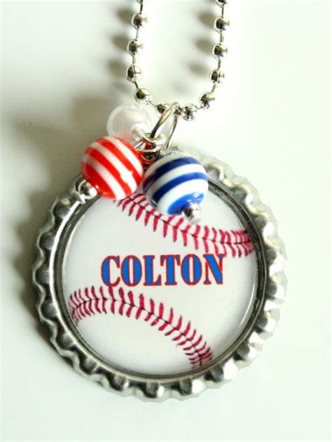 Trendy gifts for women, mom, men, dad, coaches, boys, girls and more. PERSONALIZED BASEBALL NECKLACE sports fan gift by ...