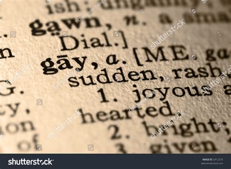 The Word Gay Close Up Of The Word Gay In A Dictionary
