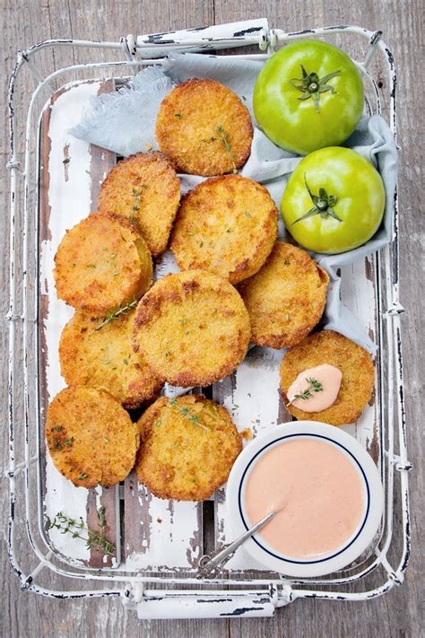 In a shallow bowl or pie plate, whisk together the buttermilk and egg. Fried Green Tomatoes | Blue Jean Chef - Meredith Laurence
