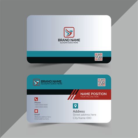 Modern Business Card Layout Design With Mockup 23288422 Vector Art At