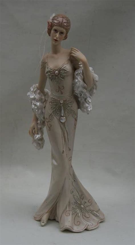 Art Deco Roaring 1920s Charleston Lady Figurines By Leonardo