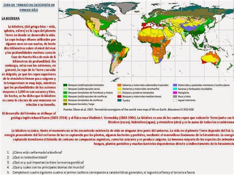 Ciencias Sociales Geograf A Los Biomas Del Mundo Y La Biodiversidad