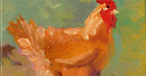 Daily Painters Of Texas Chicken Strut Oil Painting
