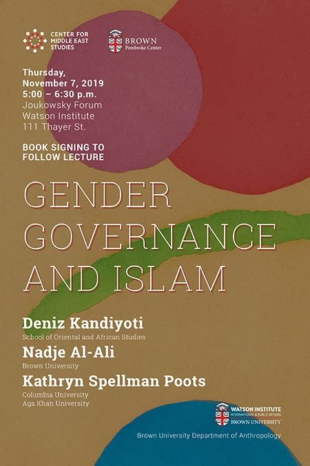 book talk gender governance and islam ceris