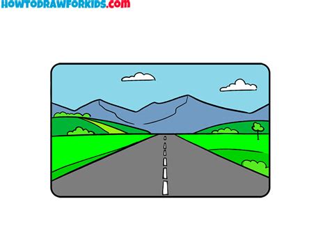 How To Draw A Road Easy Drawing Tutorial For Kids