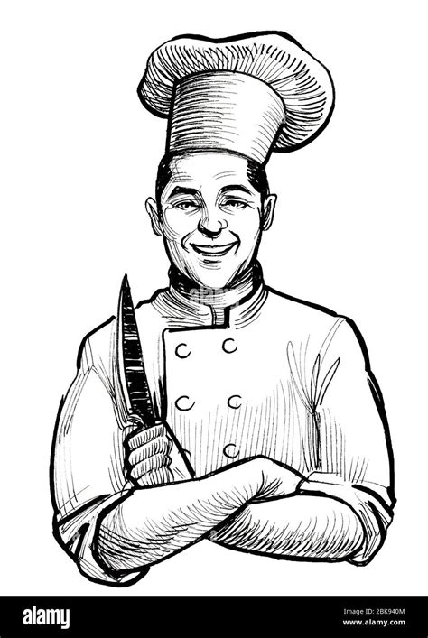 Drawing Of Chef Cut Out Stock Images And Pictures Alamy