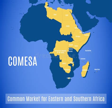 Common Market For Eastern And Southern Africa Territory On World Map