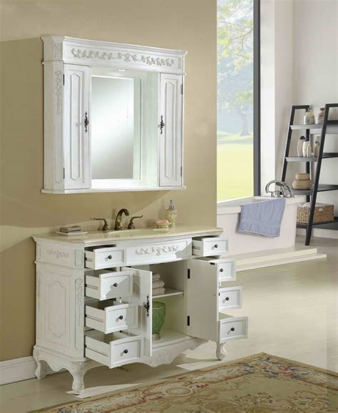These boxes typically open with a combination, and can be purchased online for about $20. 42" Antique White with Matching Medicine Cabinet