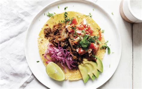 Hearty Vegetarian Smoked Lentil Tacos With Pico De Gallo
