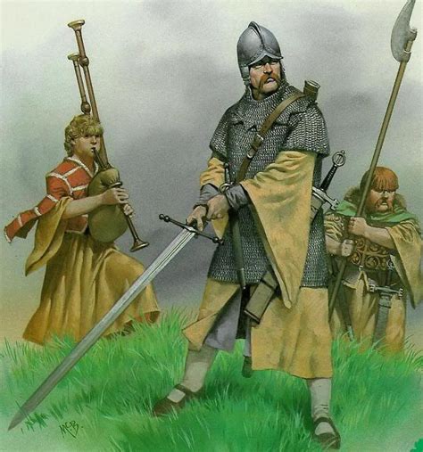 Artistic Depiction Of An Irish Gallowglass By English Illustrator Angus