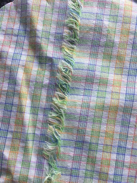 Vintage Pastel Plaid Fabric 36x44 Lavender Etsy Plaid Fabric