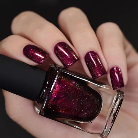 Royalty Deep Claret Holographic Nail Polish By Ilnp