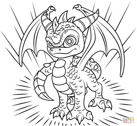 Collection of spyro coloring pages (16). Skylanders Spyro coloring page | Free Printable Coloring Pages