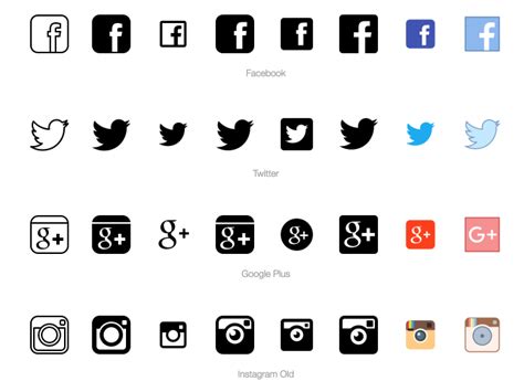 Facebook Twitter Instagram Icon 237095 Free Icons Library