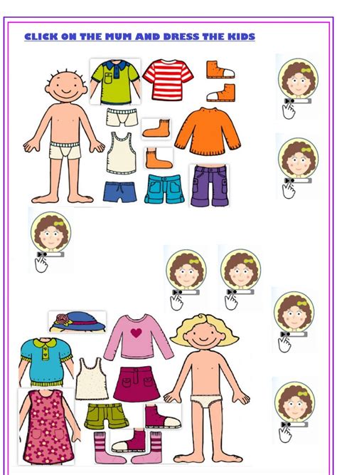 Put On Your Clothes Worksheet Math Projects English Lessons For Kids