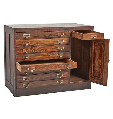 Shop wayfair for the best flat file storage cabinet. Rustic Drafting Office Flat File Cabinet Circa 1920s F9584 ...