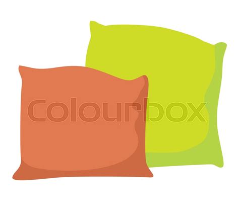Cartoon Pillow Vector Illustration Stock Vector Colourbox