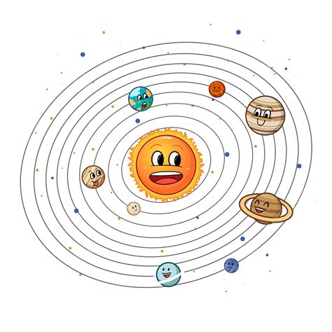 Solar System Planets White Transparent Eight Lovely Planets In The