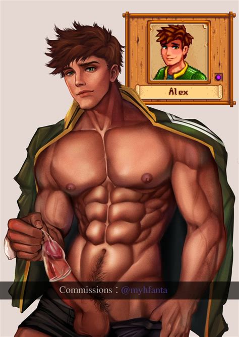Rule 34 Alex Condom On Penis Male Only Muscular Male Stardew Valley
