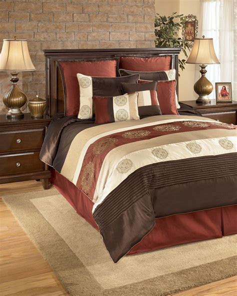 Size king comforter sets : Milano Russett King Bedding Set, Q175007K, Ashley ...
