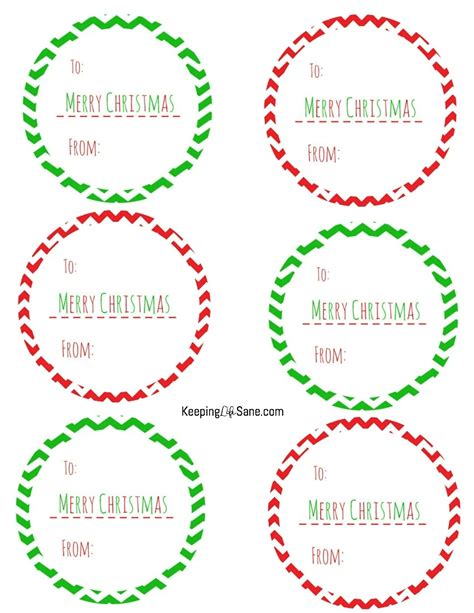 Christmas Circle Gift Tags That You Can Print At Home Keeping Life Sane