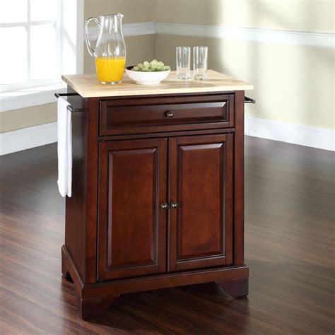 72 silvana kitchen island iron aluminum peroba copper patina natural. Crosley Furniture LaFayette Natural Wood Top Portable ...