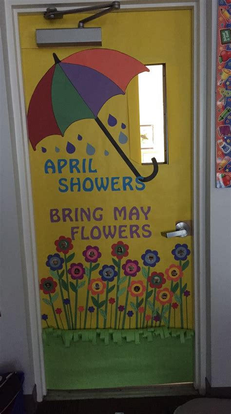 April Showers Bring May Flowers Door Students Pics In Center Of