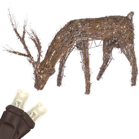 Outdoor Christmas Decorations 48 Grapevine Reindeer With Head Down