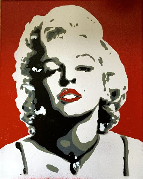 Marilyn Monroe Stencil Painting 11x14 By Dav09123 On Deviantart