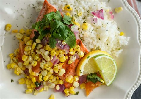 Grilled Salmon With Roasted Corn Salsa Mommy Hates Cooking