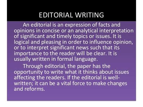 how to write editorials examples