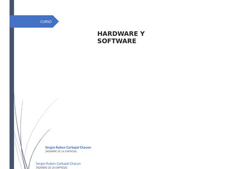 Trabajo De Informatica Basica Curso Hardware Y Software Sergio Ruben