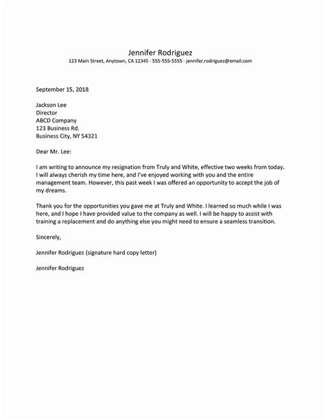 Resignation Letter Due To Stress