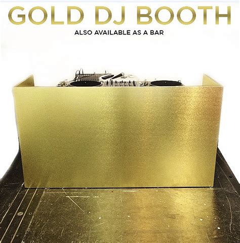 Gold Dj Booth And Bar Rental For Events In Los Angeles New York