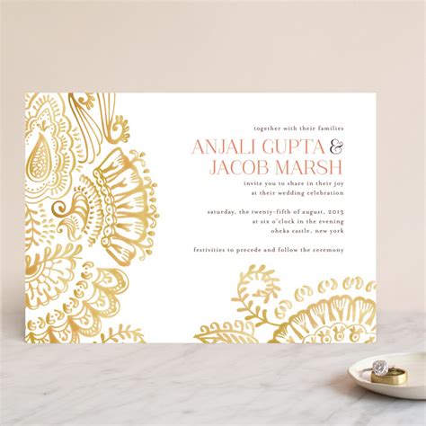 From our products to our service, you'll feel the moo difference at every step. Modern Mehndi Wedding Invitations by Laura Condouris | Minted